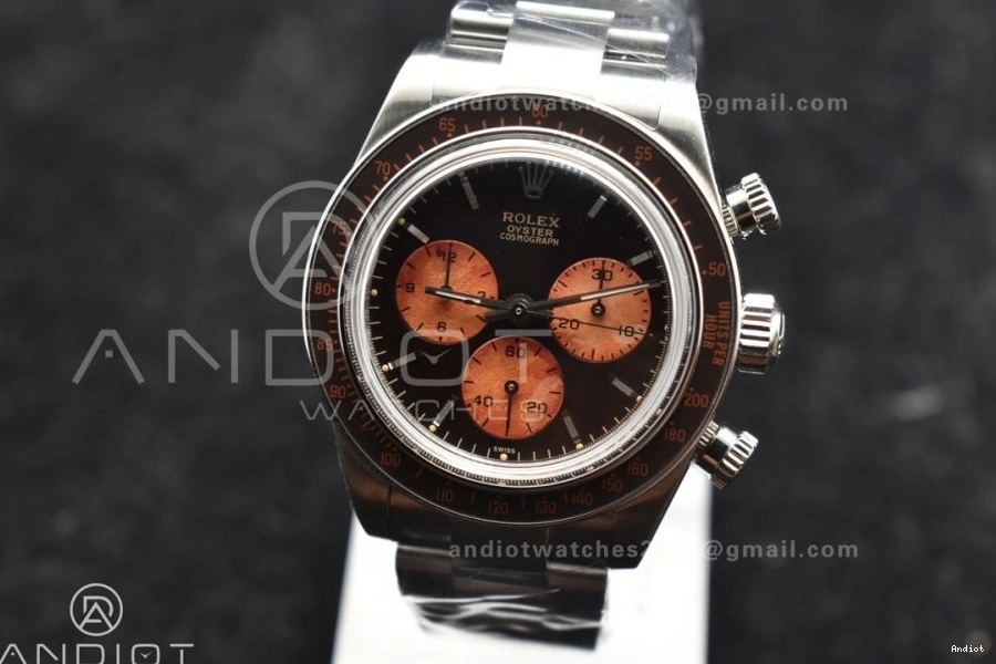 Daytona SS Dial Orange on SS A7750 Best Bracelet Edition Black ADGF 0306